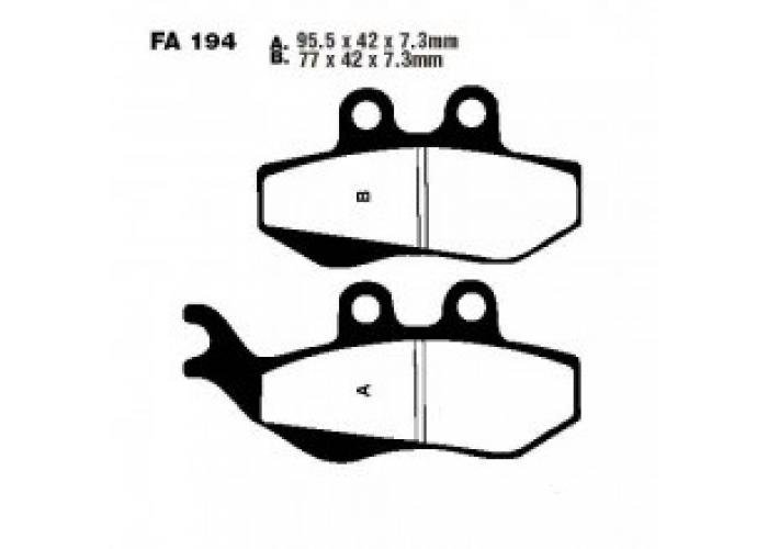 Placute frana echivalent MCB664